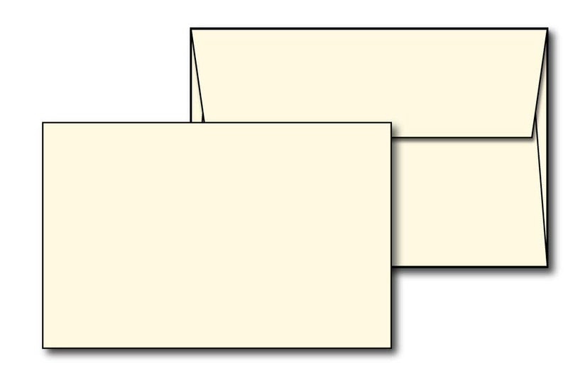 Desktop Publishing Supplies بطاقات كريمة فارغة ثقيلة الوزن 5" × 7" مع أظرف - 40 بطاقة وظرف - Image 1